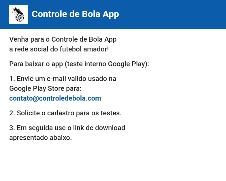 Página compartilhada do convite